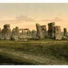 STONEHENGE landmark vintage 20x30 POSTER Salisbury England 1895 Picturesque