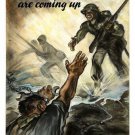 unity of strength REINFORCEMENTS ARE COMING UP vintage war poster 20x30 HOT unity of strength REINFORCEMENTS ARE COMING UP vintage war poster 20x30 HOT