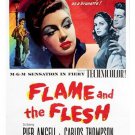 1954 the FLAME and the FLESH vintage movie poster LANA TURNER singer 20x30