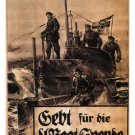 GIVE to the SUBMARINE FUND willy STOWER germany 1917 20x30 COLLECTORS