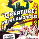 the CREATURE WALKS AMONG US movie poster TERROR underwater THRILLS 20x30
