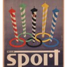 International Exhibition of Sports VINTAGE POSTER Graziano ITALY 1947 20x30
