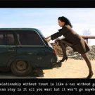 Sexy Woman PUSHING CAR Inspirational Poster 20x30 quote about relationships