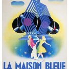 LA MAISON BLEUE disc specialists VINTAGE ad poster DANCE ROMANCE 20x30 rare