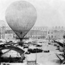 Henri Giffard GRAND BALLOON BEFORE ASCENT 1878 vintage art poster Paris 20x30