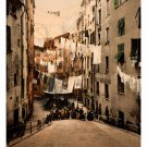 public laundry VINTAGE 1895 PHOTO POSTER ST. BRIGIDA genoa italy 20x30