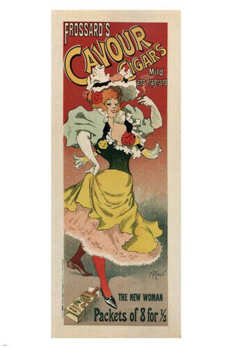 vintage ad poster CAVOUR CIGARS georges meunier FRANCE 1896 20x30 UNIQUE