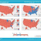 USA presidential elections map 1972-1984 HISTORIC POSTER educational 20x30 USA presidential elections map 1972-1984 HISTORIC POSTER educational 20x30