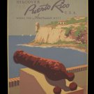 Puerto Rico VINTAGE TRAVEL POSTER 20x30 where the AMERICAS MEET - QY1