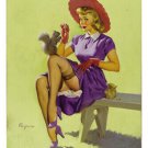 1951 vintage MAKING FRIENDS poster 20x30 sexy girl feeding squirrel CUTE 1951 vintage MAKING FRIENDS poster 20x30 sexy girl feeding squirrel CUTE