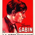 FRENCH LA BETE HUMAINE movie poster JEAN GABIN psychological THRILLER 20x30