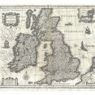 BLAEU MAP OF THE BRITISH ISLES map poster GEOGRAPHICUS 1631 detailed 20x30