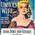 movie poster THE UNHOLY WIFE diana dors rod steiger ANGEL & DEVIL 20x30 new