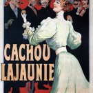 Cachou Lajaunie Vintage Ad Poster Francisco Tamagno France 20x30 Collectors