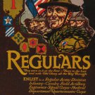 REGULARS vintage ad poster FIRST TO LAST and OLD GLORY collectors 20x30 ART