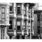 traditional houses in san francisco city street B/ W PHOTO POSTER 20x30 GEM
