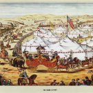 vintage CIRCUS robert GIBSON poster UNITED STATES 1874 panoramic view 20x30