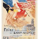 the french-american fair at saint sulpice WAR RELIEF vintage poster 20x30