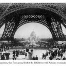 1889 PARIS EXPOSITION ground level of EIFFEL TOWER photo poster 20x30