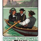 Oberländ SHOOTING FESTIVAL, TUNA vintage poster P Wyss Switzerland 20x30