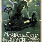 AUTOMOBILE vintage ad poster METLICOVITZ Italy 20x30 RARE PRIZED COLLECTORS