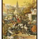 bretagne vintage french travel poster HISTORIC POLITICAL SCENE prized 20x30