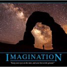 inspirational motivational poster IMAGINATION AND QUOTE starry sky 20x30