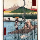 THE SAGAMI RIVER  by Ando Hiroshige Ukiy japanese painting poster 20x30