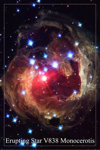 ERUPTING STAR V838 MONOCEROTIS hubble space image poster 20x30 detailed