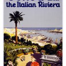 ABRUZZO GENOA vintage travel poster 1920 20x30 COLORFUL COAST BOATS prized ABRUZZO GENOA vintage travel poster 1920 20x30 COLORFUL COAST BOATS prized