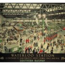 WATERLOO STATION - PEACE vintage poster Helen McKie UK 1947 20x30 historic