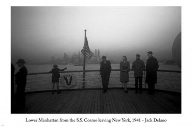 Jack Delano Lower Manhattan From THE S.S. COAMO LEAVING NY Arts Poster 20x30