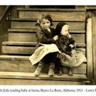 Lewis Hine LITTLE JULIA TENDING BABY AT HOME Photo Poster Alabama 20x30