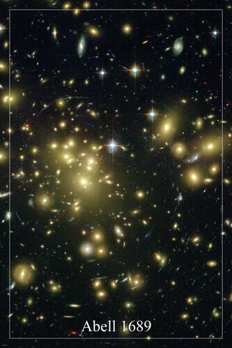ABELL 1689 HUBBLE SPACE IMAGE POSTER bright glowing lights telescopic 20x30
