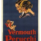 PERUCCHI vermouth classic VINTAGE AD POSTER cherub trademark 20x30 PRIZED