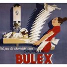 WATER heater VINTAGE ad poster BULEX FRANCIS delamare BELGIUM 1946 20x30 hot