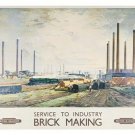 vintage brick making poster for BRITISH AIRWAYS factory INDUSTRY 20x30 new