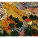 VINCENT VAN GOGH Landscape With House And Ploughman 20x30 FINE ART POSTER