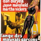 FRENCH FILM NOIR THE BURGLAR movie poster dan DURYEA jane MANSFIELD 20x30