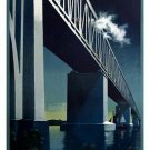 the little belt bridge VINTAGE TRAVEL POSTER bold engineering PRIZED 20x30
