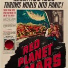 1952 science fiction MOVIE poster RED PLANET MARS worldwide terror 20x30