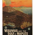 Vesuvius & the Gulf of Naples travel poster MARIO BORGONI italy 1925 20x30