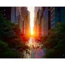 manhattan SUNSET poster 20x30 SHINING thru buildings BEAUTIFUL IMAGE rare