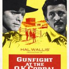 gunfight at the OK CORRAL movie poster burt LANCASTER kirk DOUGLAS 20x30 HOT