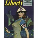 LIBERTY vintage mag cover poster AUGUST 1943 rare hot SEXY collectors 20x30