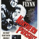 ERROL FLYNN in NORTHERN PURSUIT vintage movie poster ACTION ROMANCE 20x30