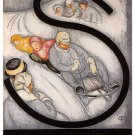 davos bobsledding vintage poster BURKHARD MANGOLD SWITZERLAND 1917 20x30