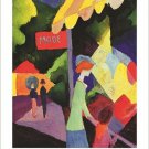 FASHION WINDOW august macke painting VINTAGE POSTER impressionist rare 20x30