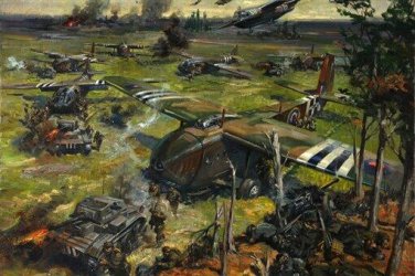 INVASION PLANES BY TERENCE CUNEO painting poster ENGLAND new 20x30