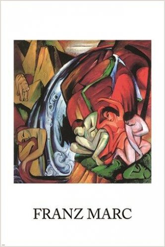 FRANZ MARC the waterfall VINTAGE PAINTING POSTER modern art ABSTRACT 20x30